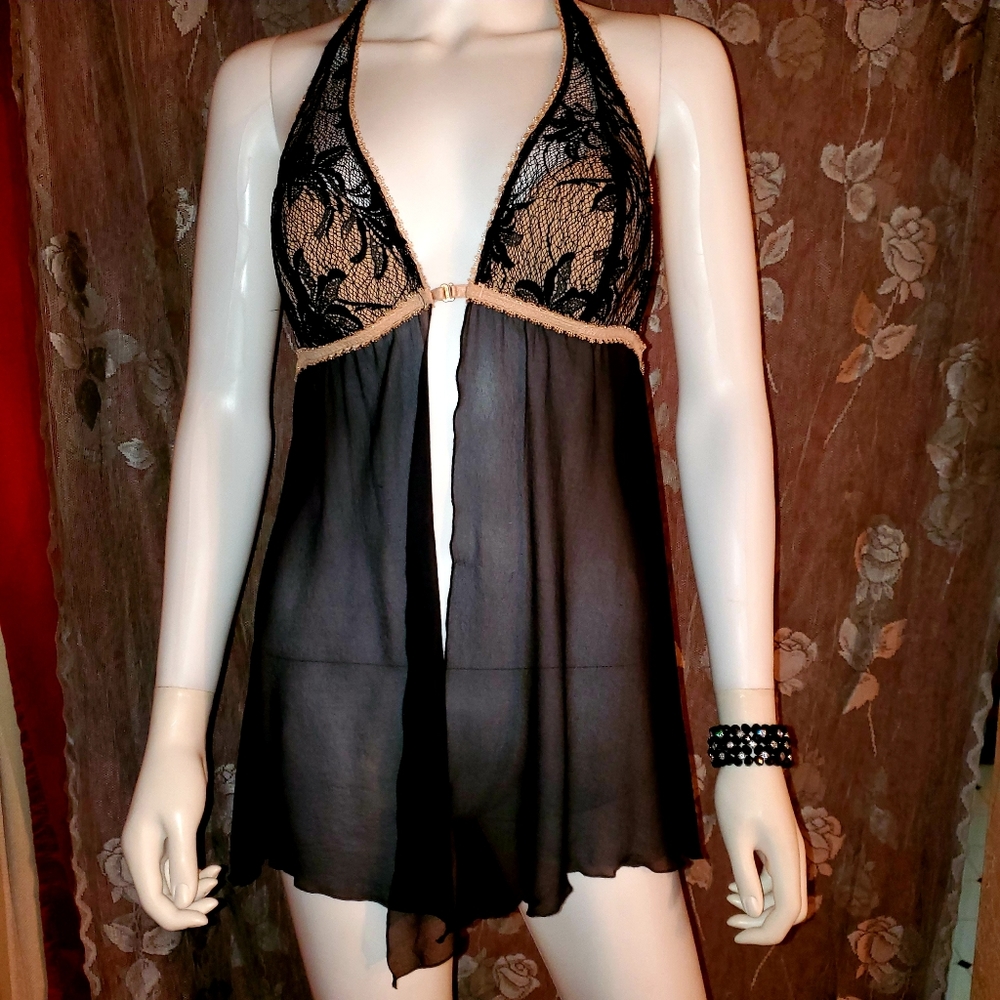 🖤VSBeautiful Black & Beige Negligee🖤